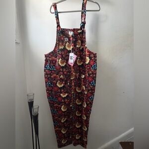 Lucy&Yak corduroy floral Dungarees